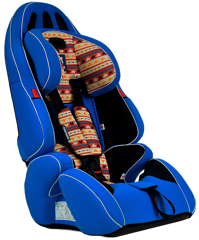 Автокресло Farfello GE-G голубой (blue+colorful)