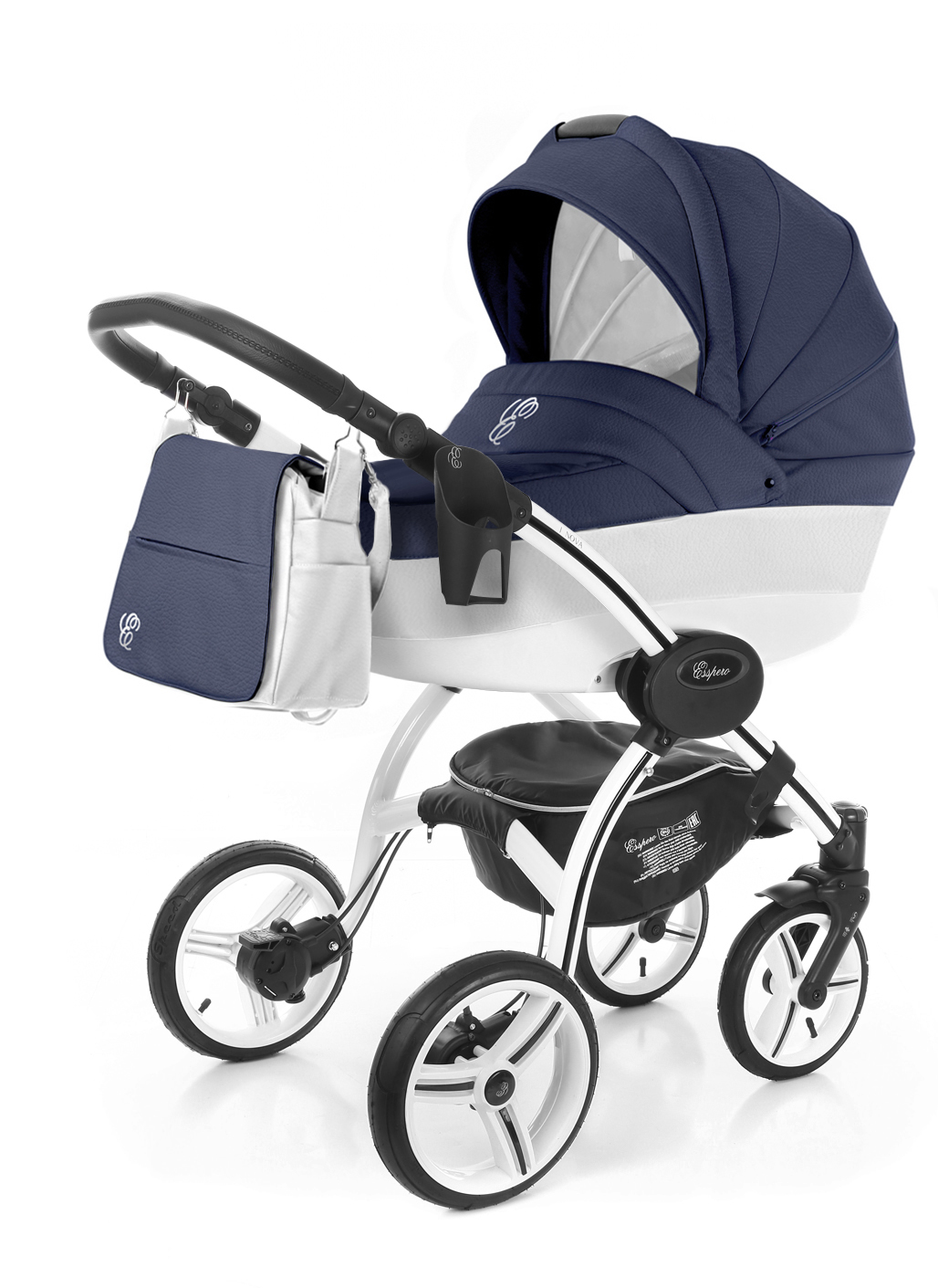 Коляска для новорожденных Esspero Grand I-Nova (шасси White) Mar leatherette