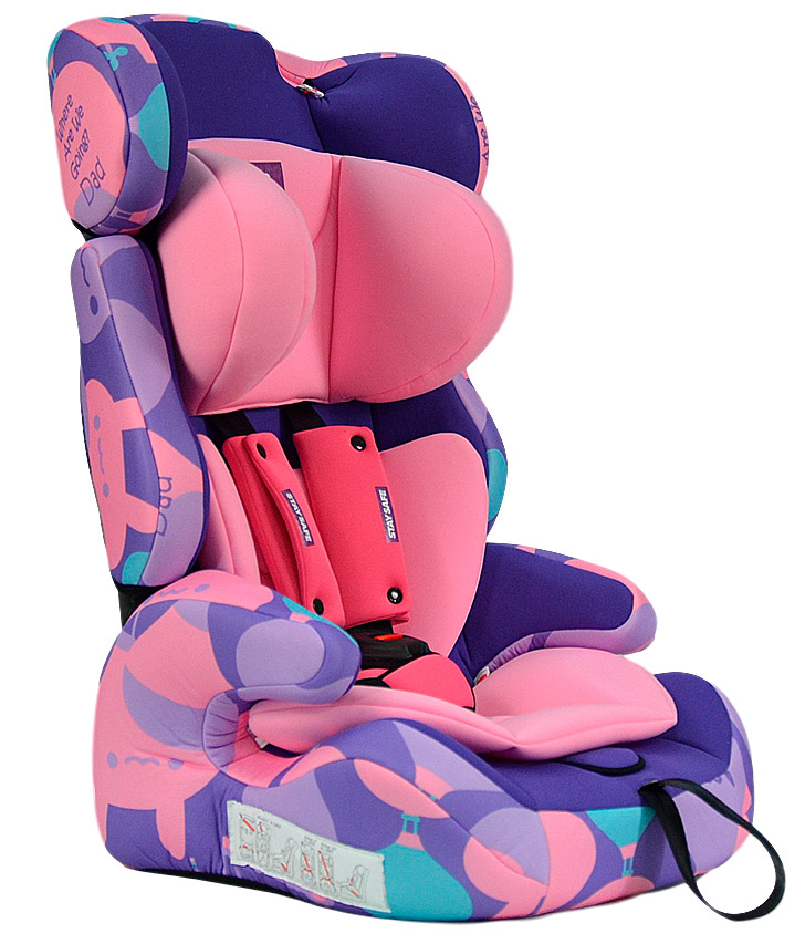 Автокресло Farfello GE-E розовый (pink+colorful)