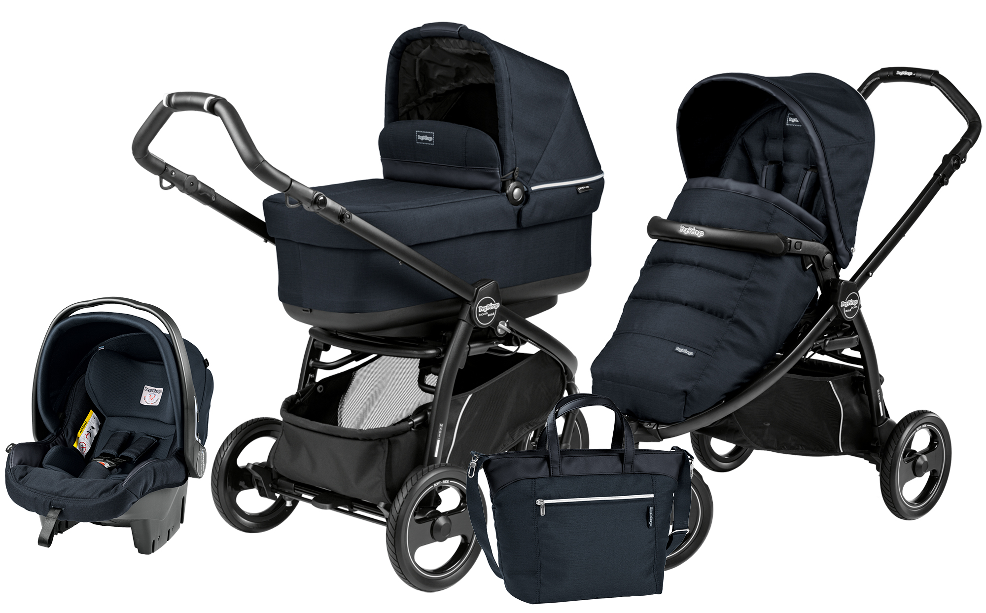 Коляска 3 в 1 Peg Perego Book Scout Pop Up Modular System Luxe Bluenight