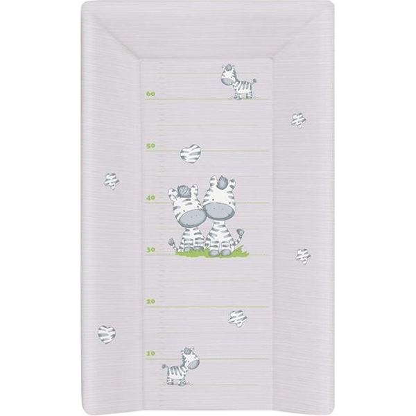 Пеленальный матрац на кровать Ceba Baby на жёстком основании 80 см Zebra Grey