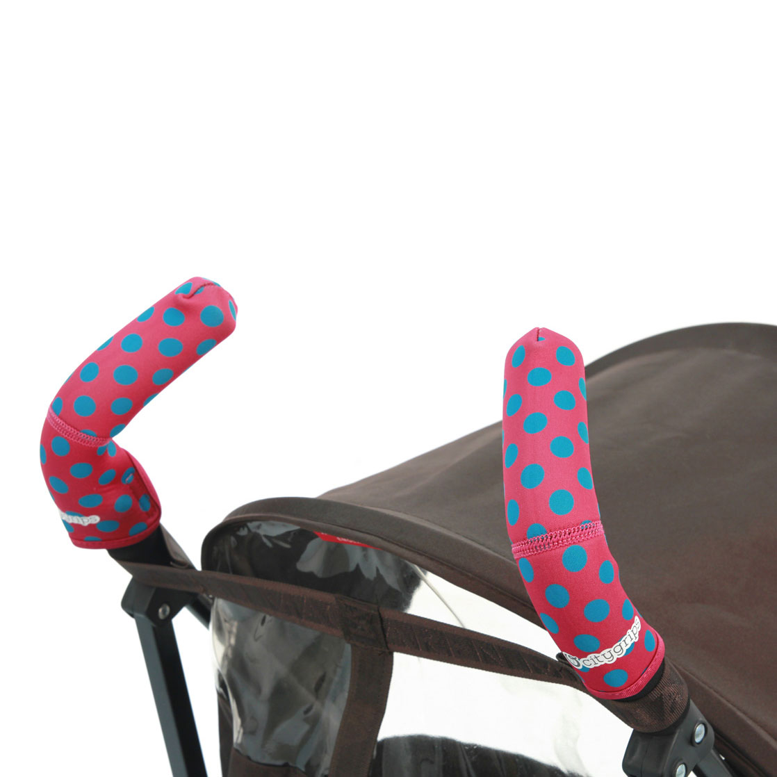 Чехлы Choopie CityGrips на ручки для коляски-трости 371 polka-dot pink