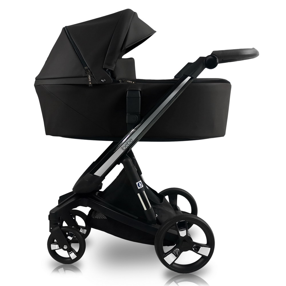 Коляска 2 в 1 IBEBE I-Stop Leather Black/Black