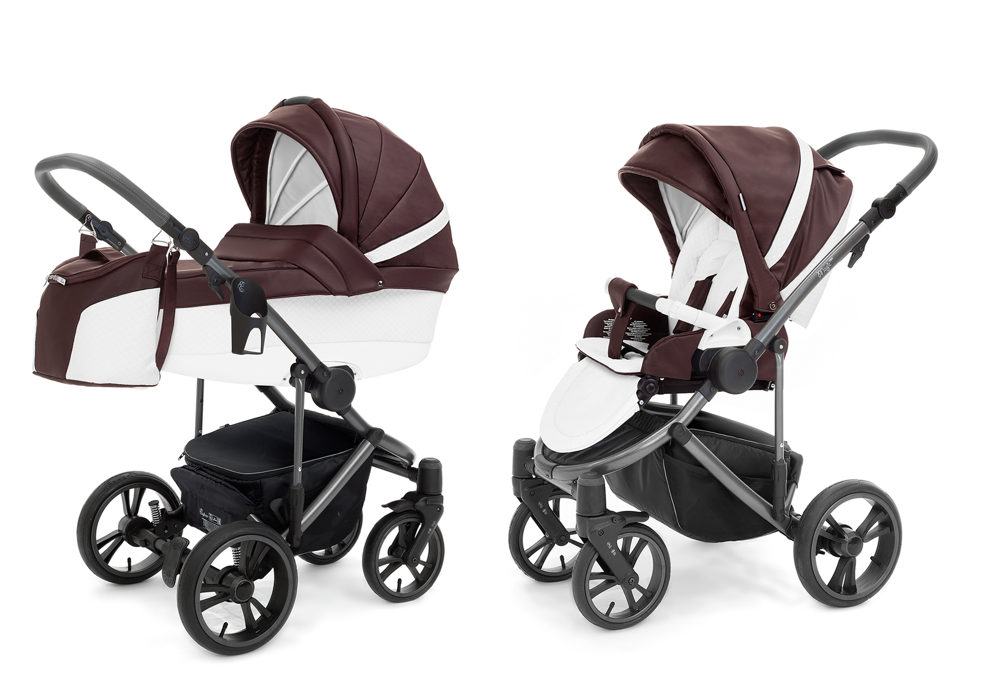 Коляска 2 в 1 Esspero Grand Magic Pro (шасси Graphite) Nappa Brown