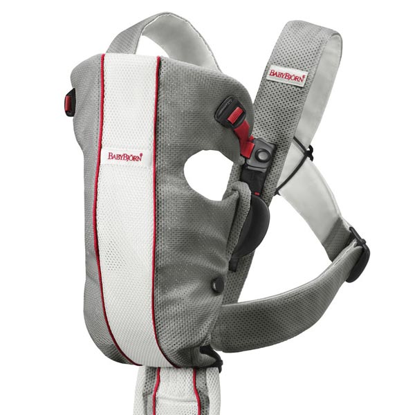 Рюкзак-кенгуру BabyBjorn Original Mesh Серый с белым