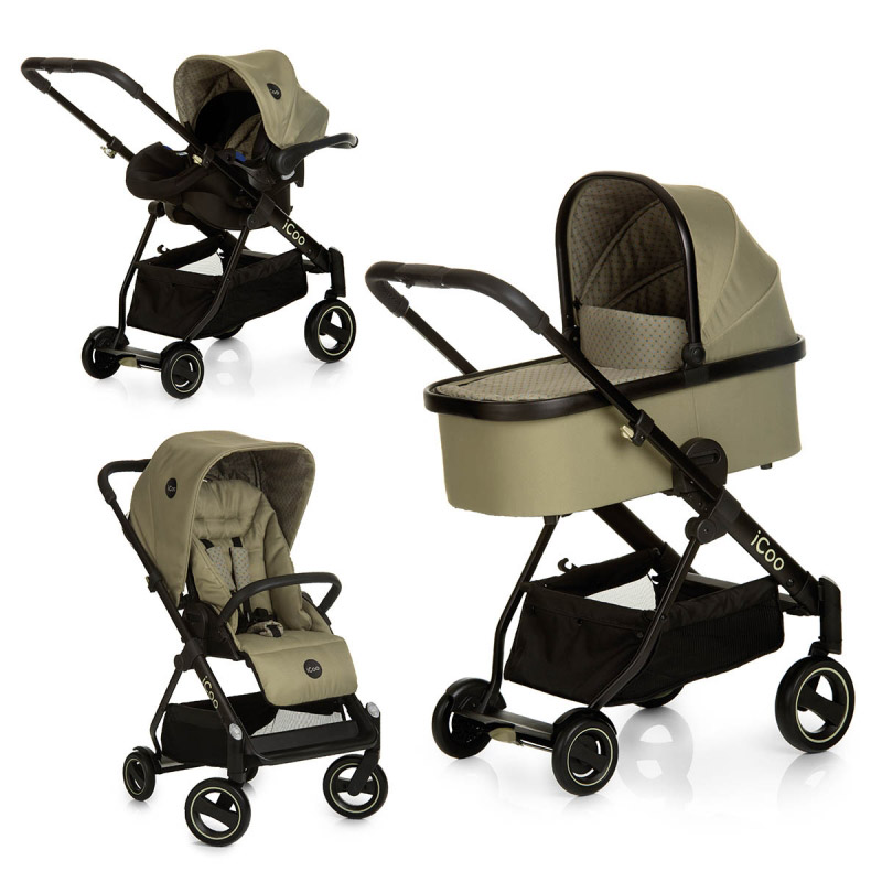 Коляска 3 в 1 iCoo Acrobat XL Plus Trioset Diamond Olive