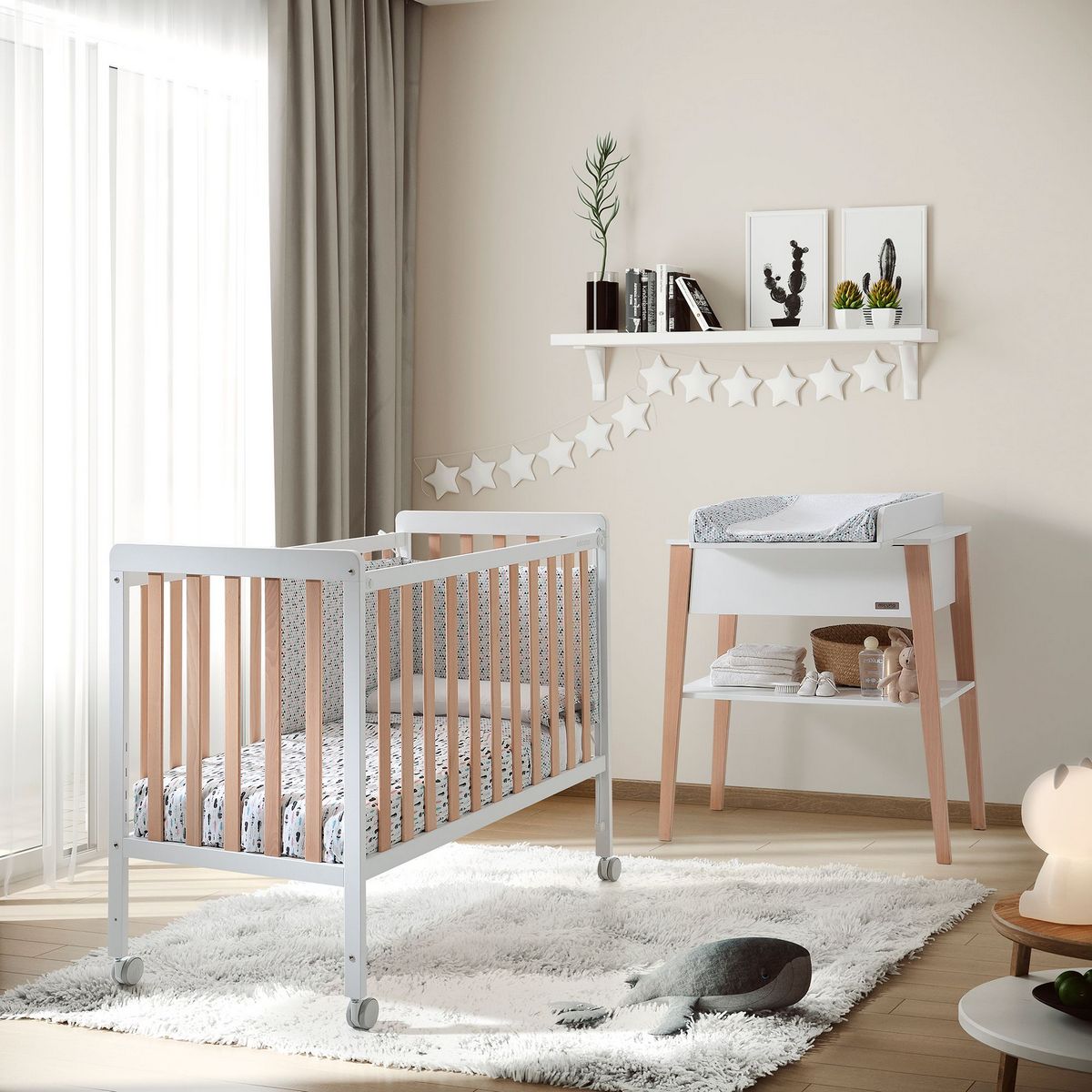 Кроватка Micuna Nordika 120x60 см White/Waterwood