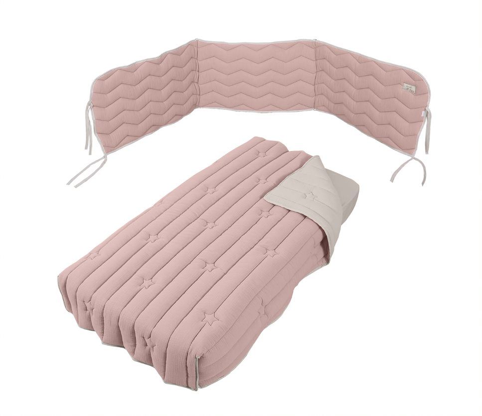 Комплект в кроватку Micuna Mousse 140*70 TX-1732 Pink