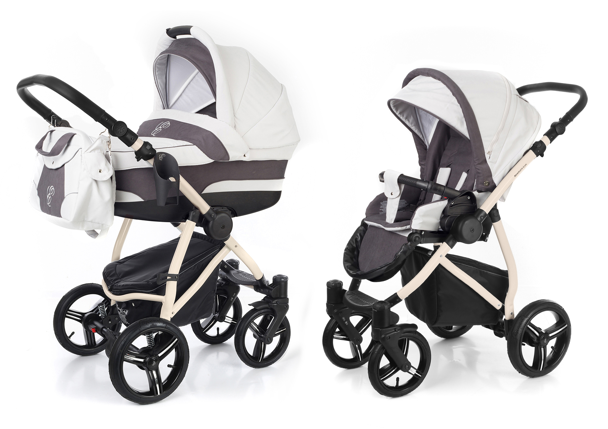 Коляска 2 в 1 Esspero Newborn Lux (шасси Beige) Grey