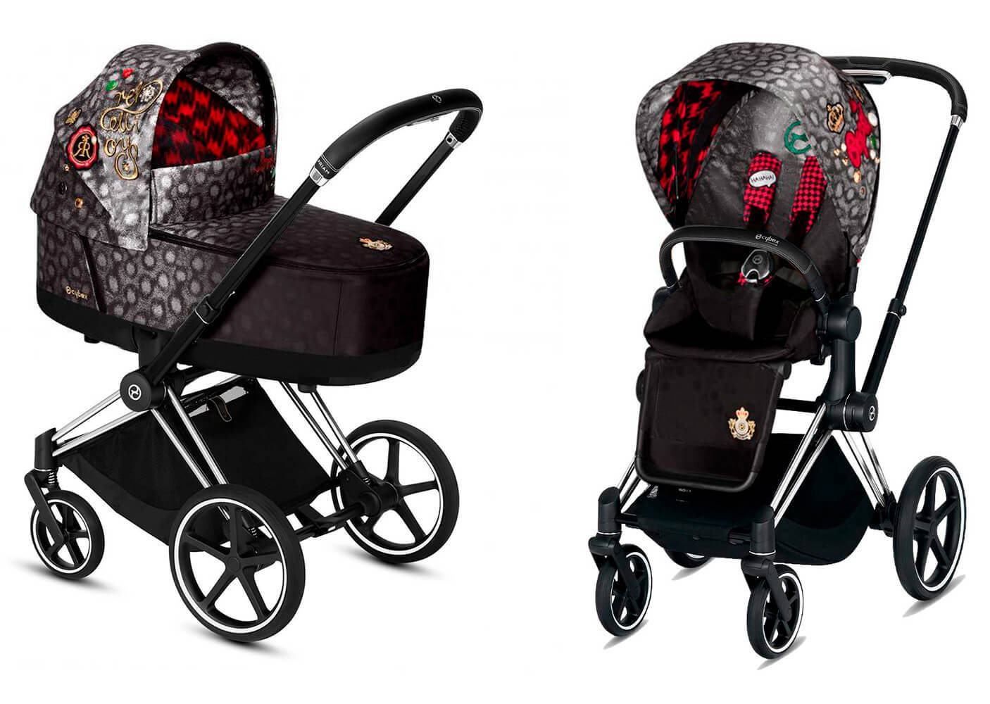 Коляска 2 в 1 Cybex Priam III Rebellious Chrome Black