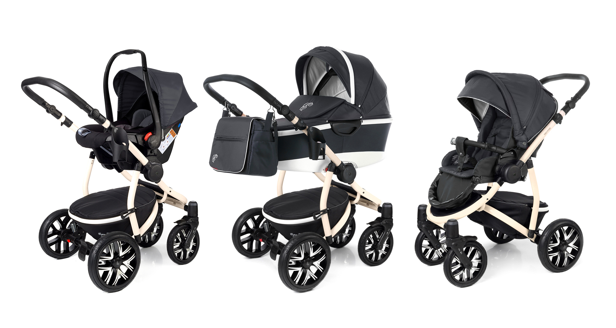 Коляска 3 в 1 Esspero Discovery Alu (шасси Beige) Dark