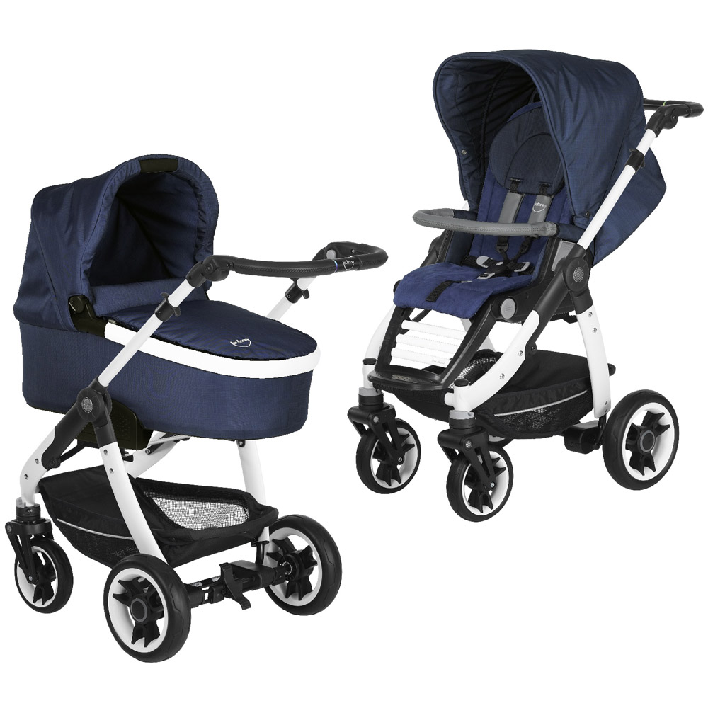 Коляска 2 в 1 Teutonia Cosmo V4 (шасси Pearl) 6025 Atlantic c ручным тормозом