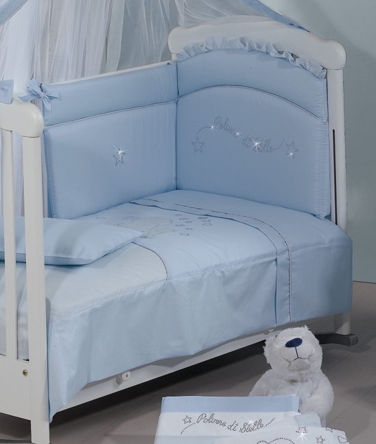 Постельный комплект Roman Baby POLVERE DI STELLE 5 предметов Light Blue (Голубой)