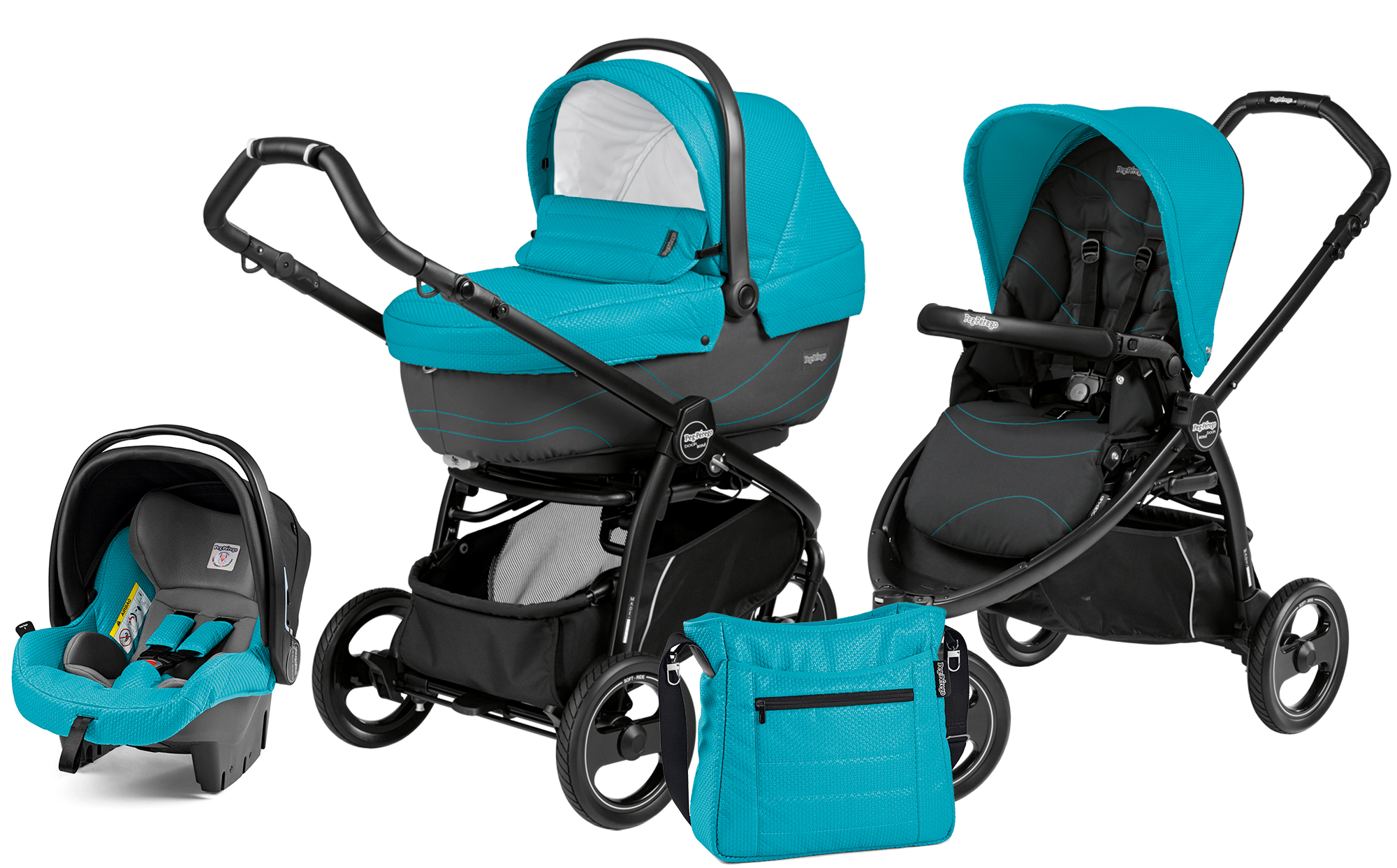 Коляска 3 в 1 Peg Perego Book Scout XL Modular System Bloom Scuba