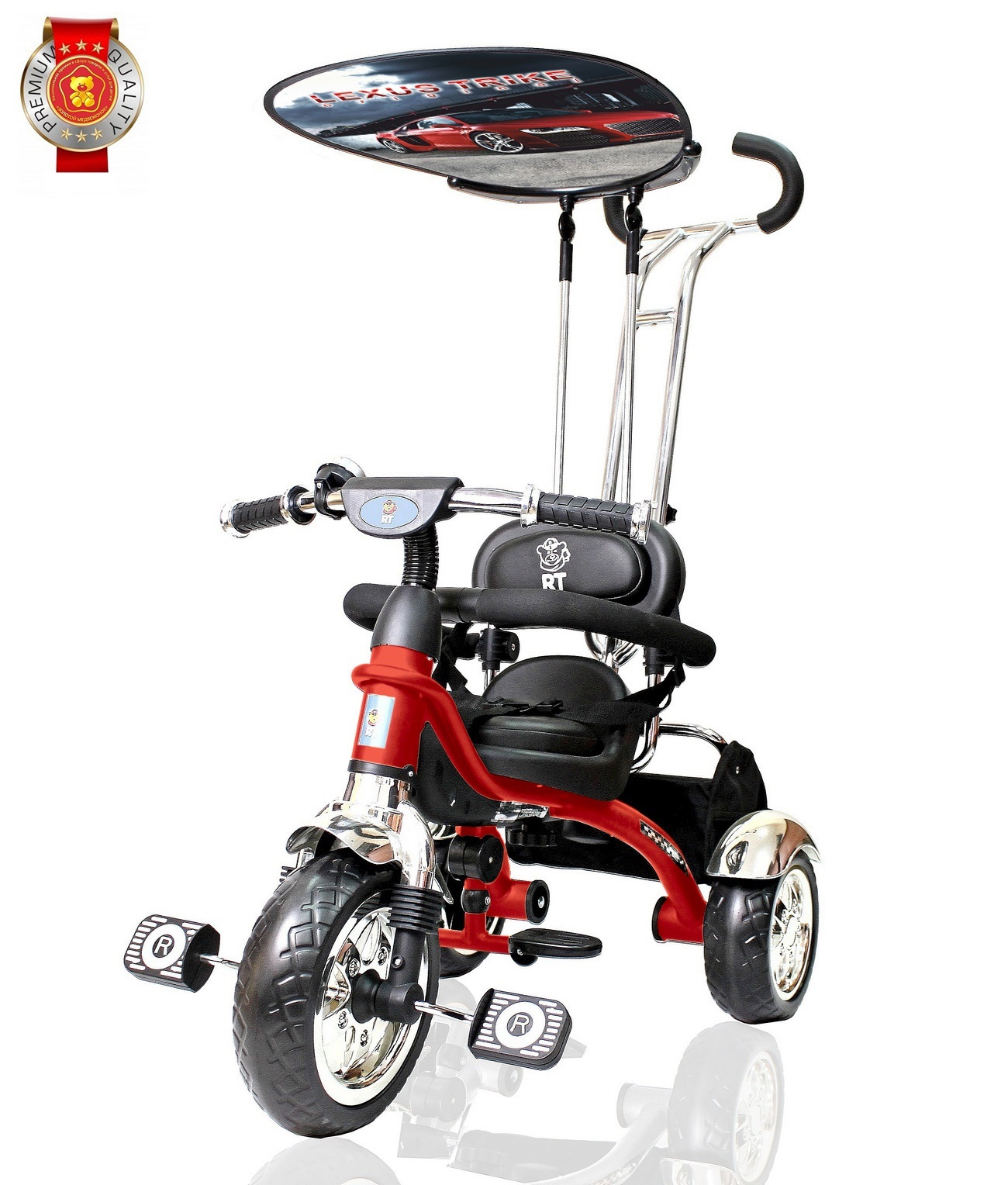 Велосипед трехколесный Lexus Trike Grand Print Deluxe red (красный)