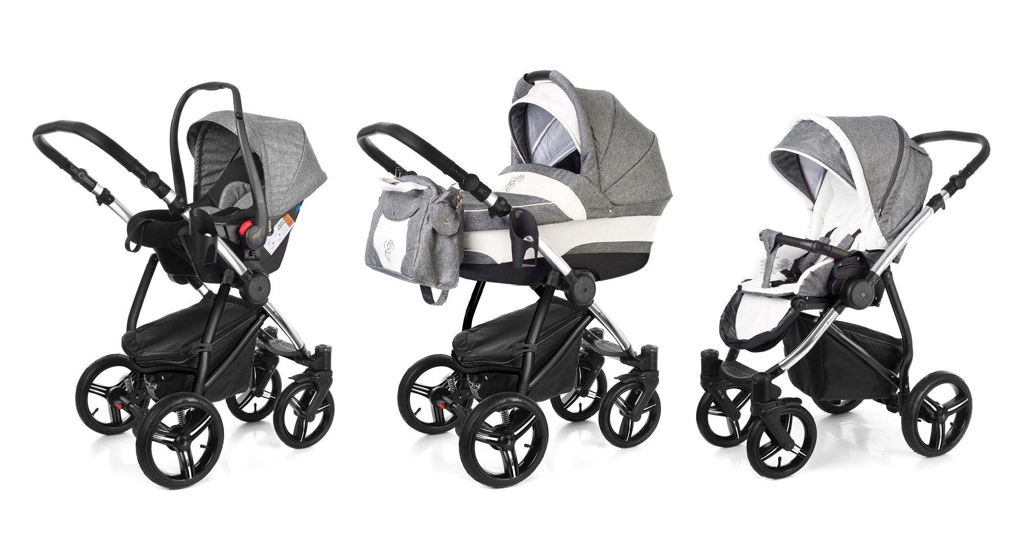 Коляска 3 в 1 Esspero Newborn Lux (шасси Chrome) Denim