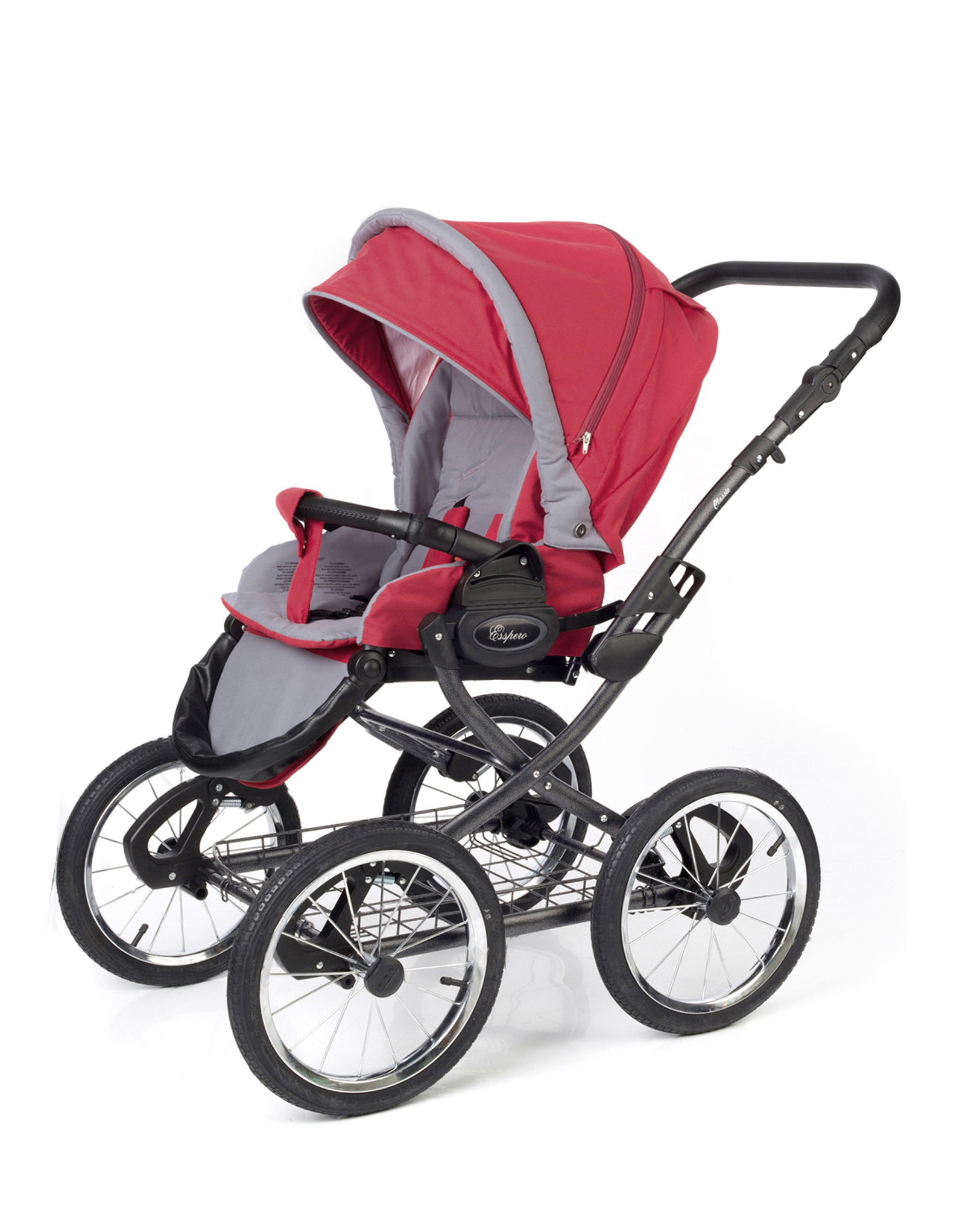 Прогулочная коляска Esspero Classic (шасси Graphite) Red Grey