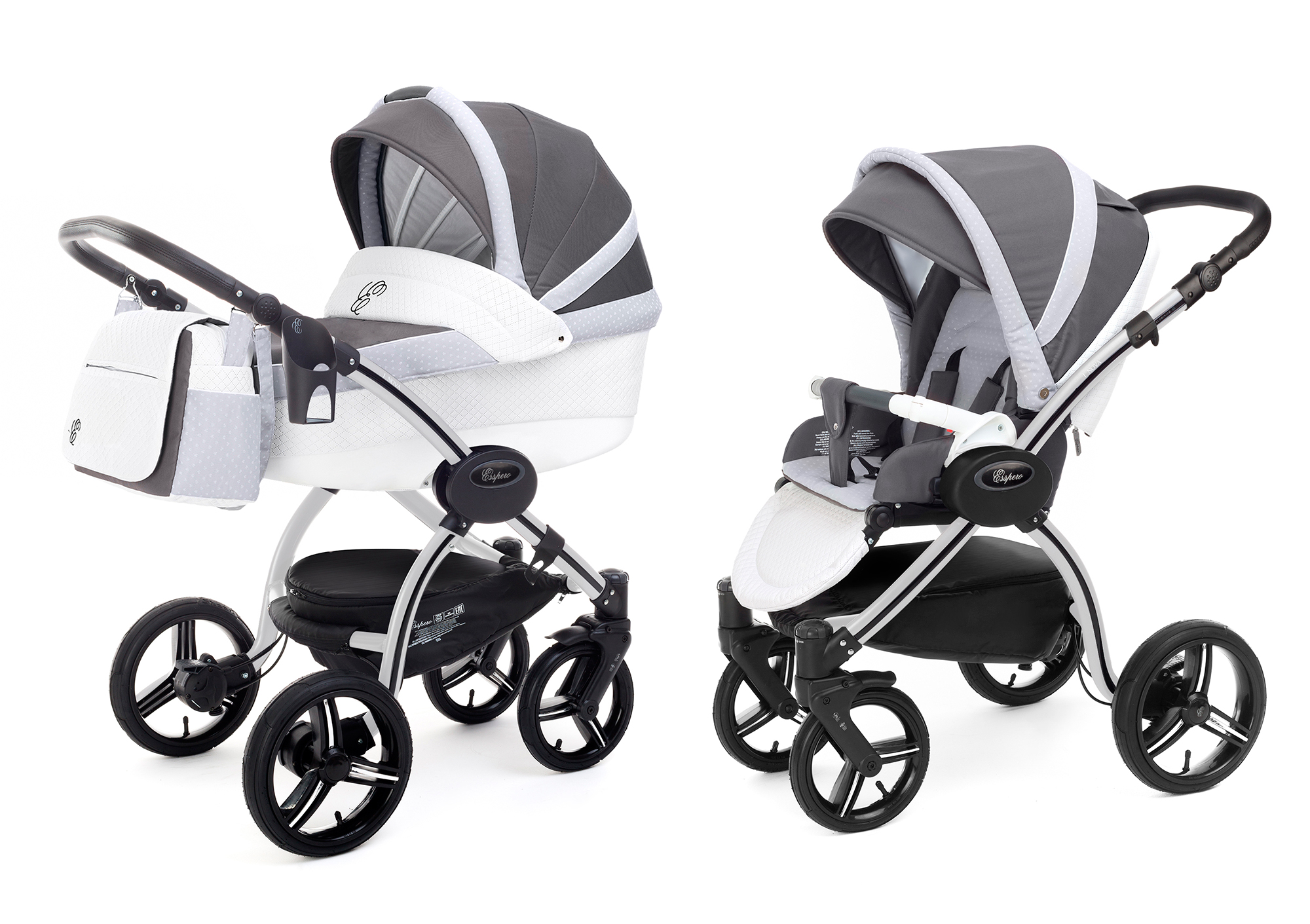 Коляска 2 в 1 Esspero Grand I-Nova (шасси Grey) Royal Silver