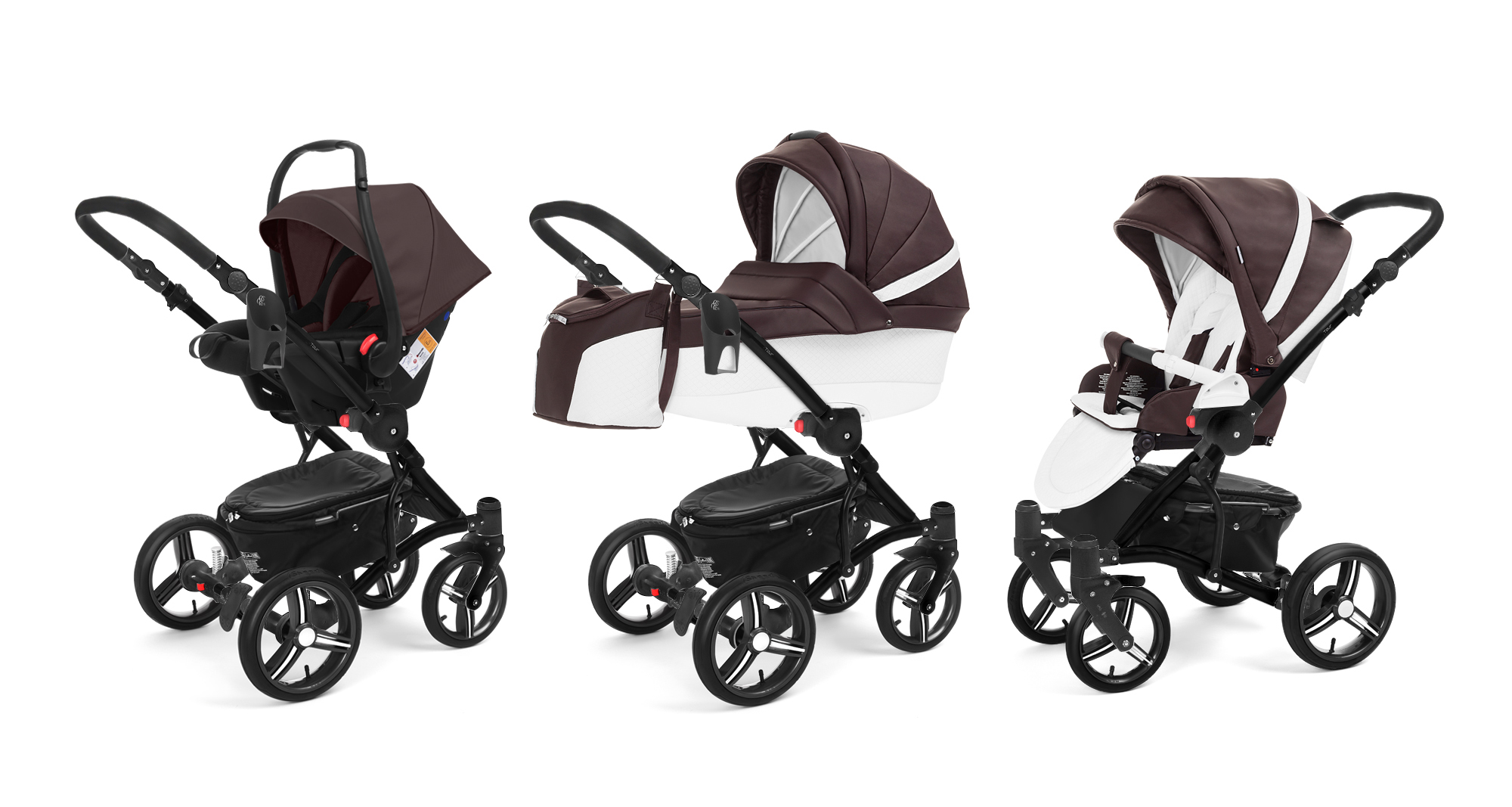 Коляска 3 в 1 Esspero Tour Leatherette (шасси Black) Nappa Brown