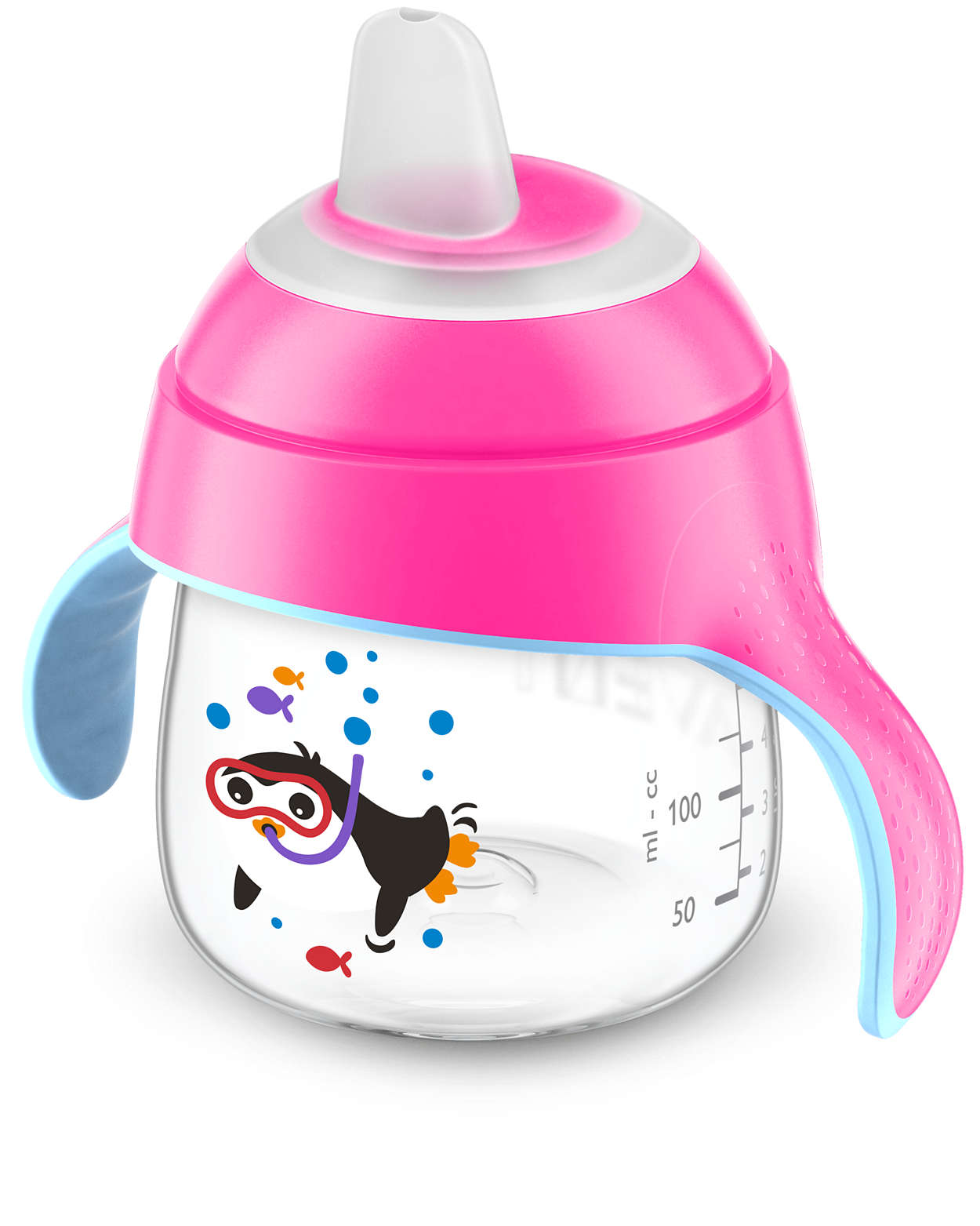 Чашка-поильник Avent 200мл 6мес+ розовый SCF751/07