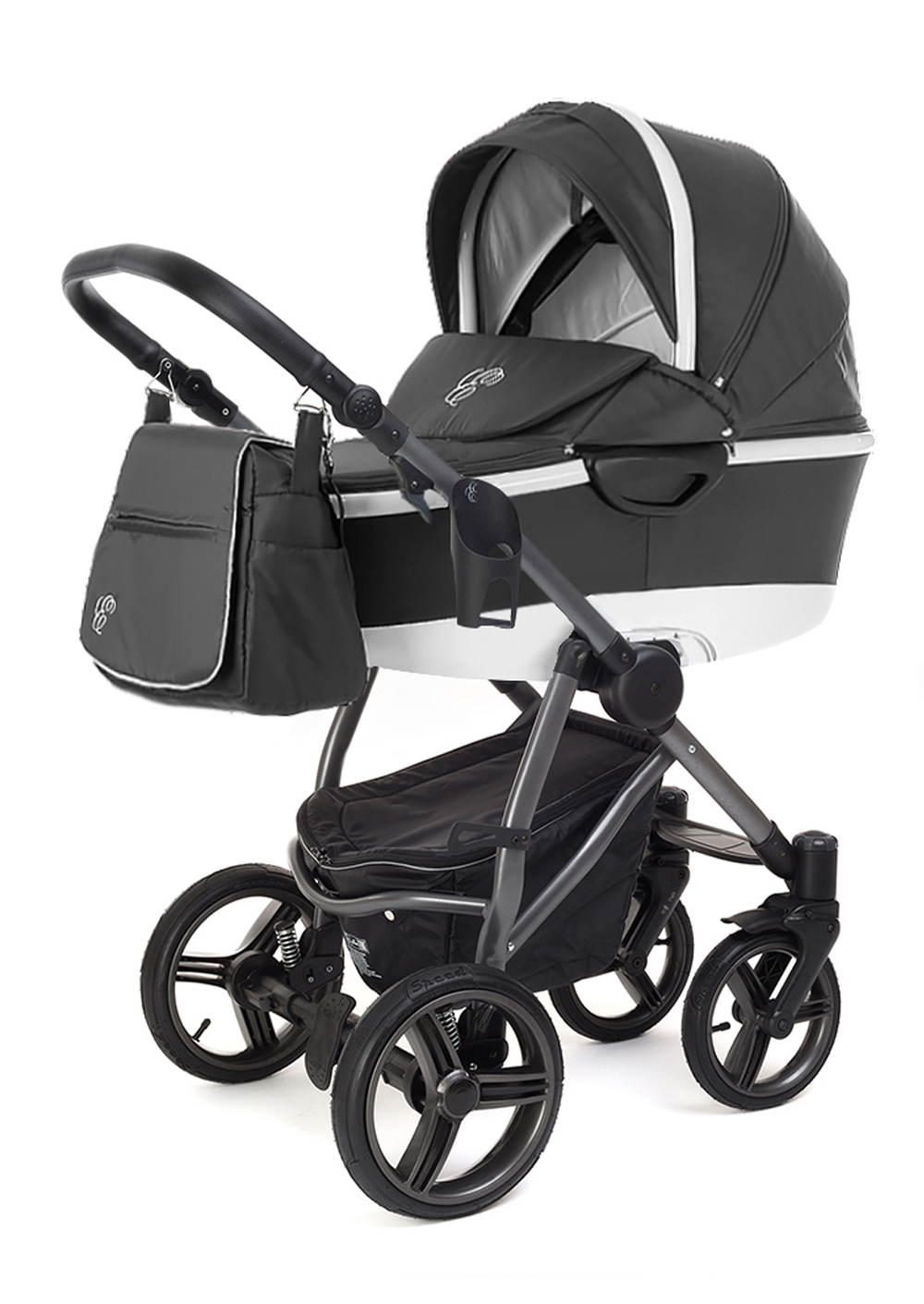 Коляска для новорожденных Esspero Newborn Lux Alu (шасси Graphite) Dark