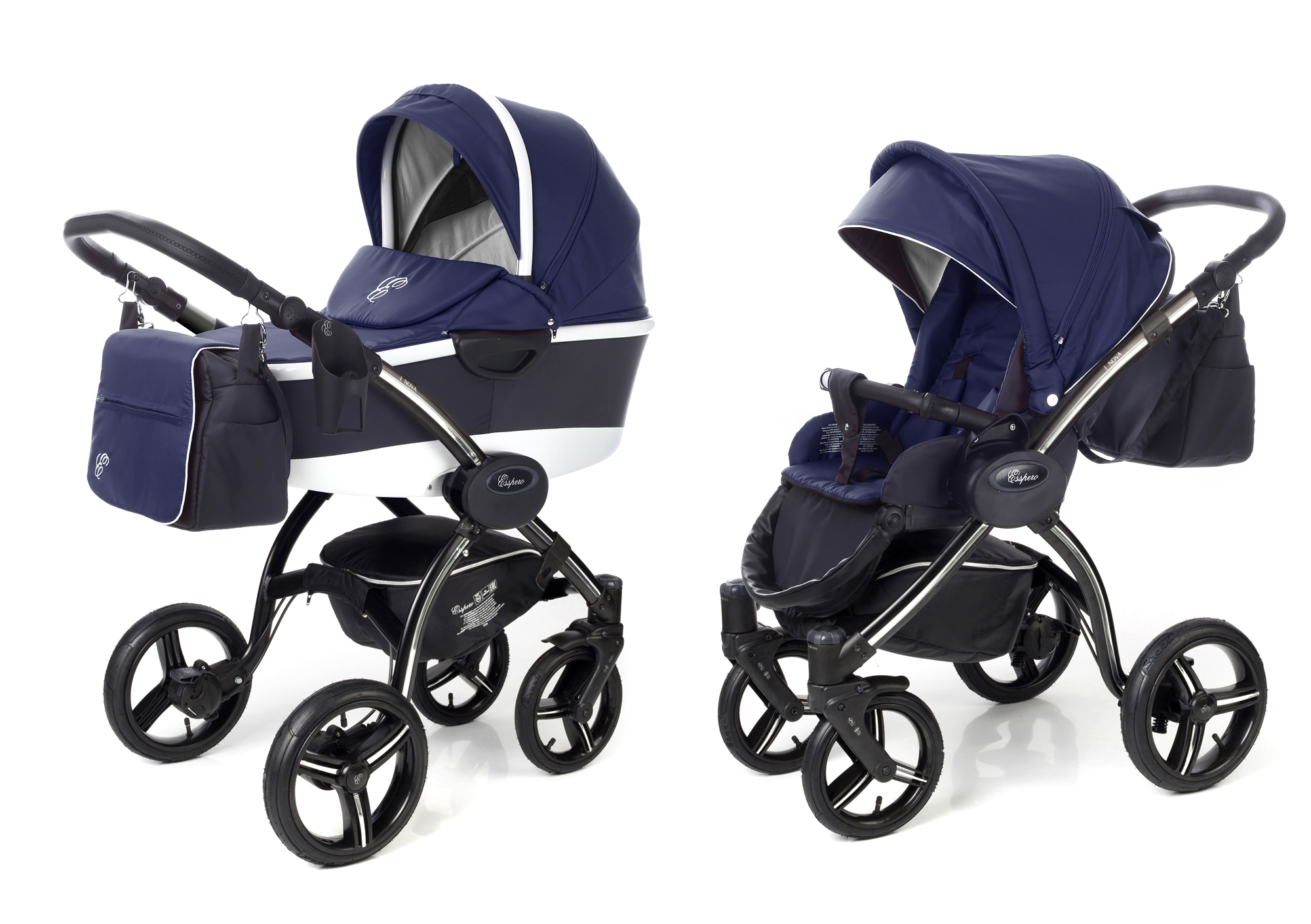 Коляска 2 в 1 Esspero I-Nova Alu (шасси Black) Navy