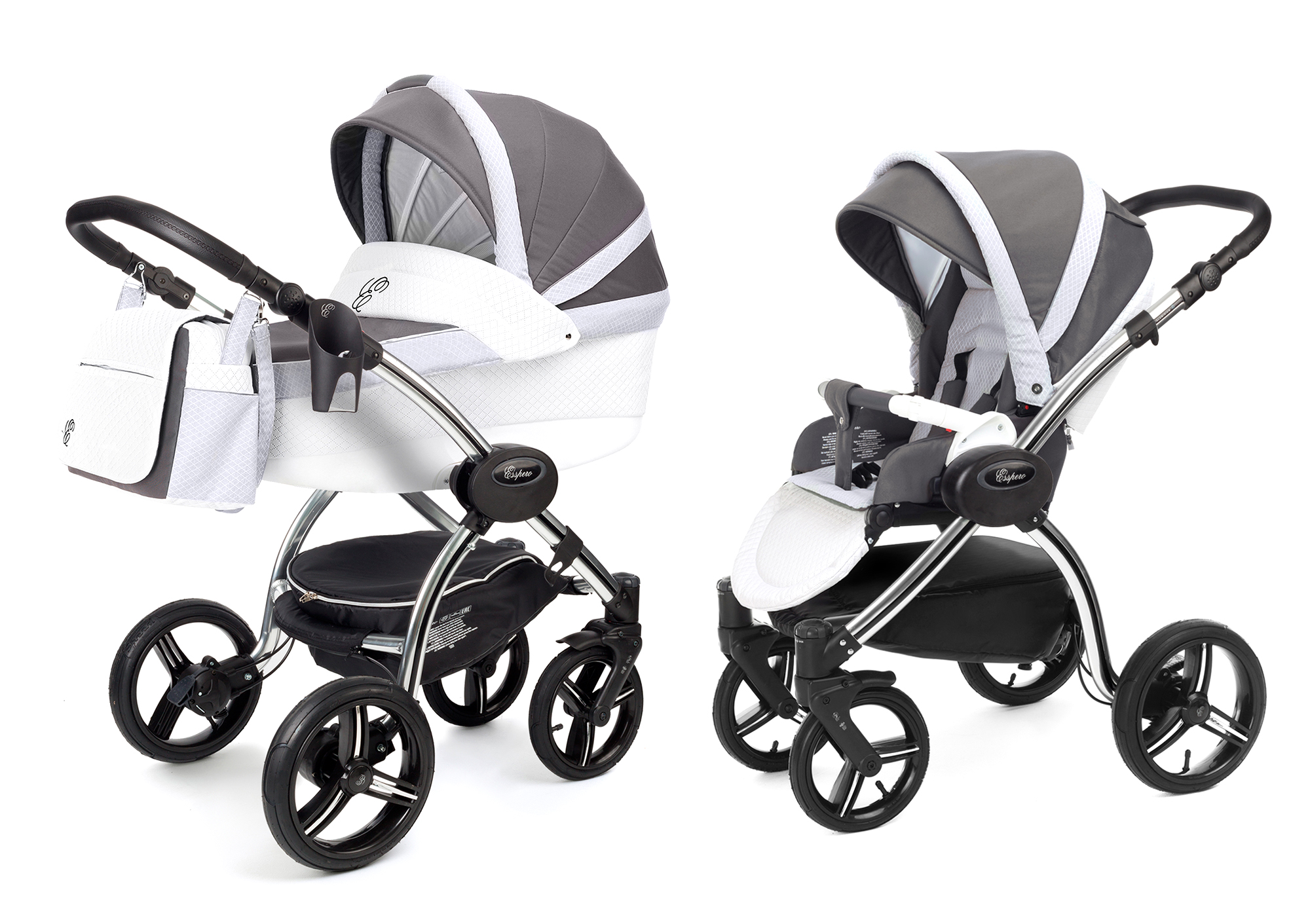 Коляска 2 в 1 Esspero Grand I-Nova (шасси Chrome) Royal Light Grey