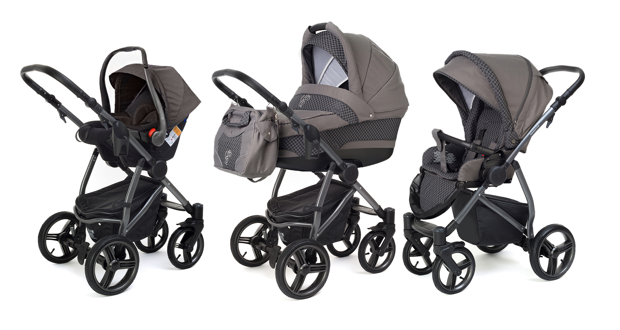 Коляска 3 в 1 Esspero Newborn Lux (шасси Graphite) Carbon