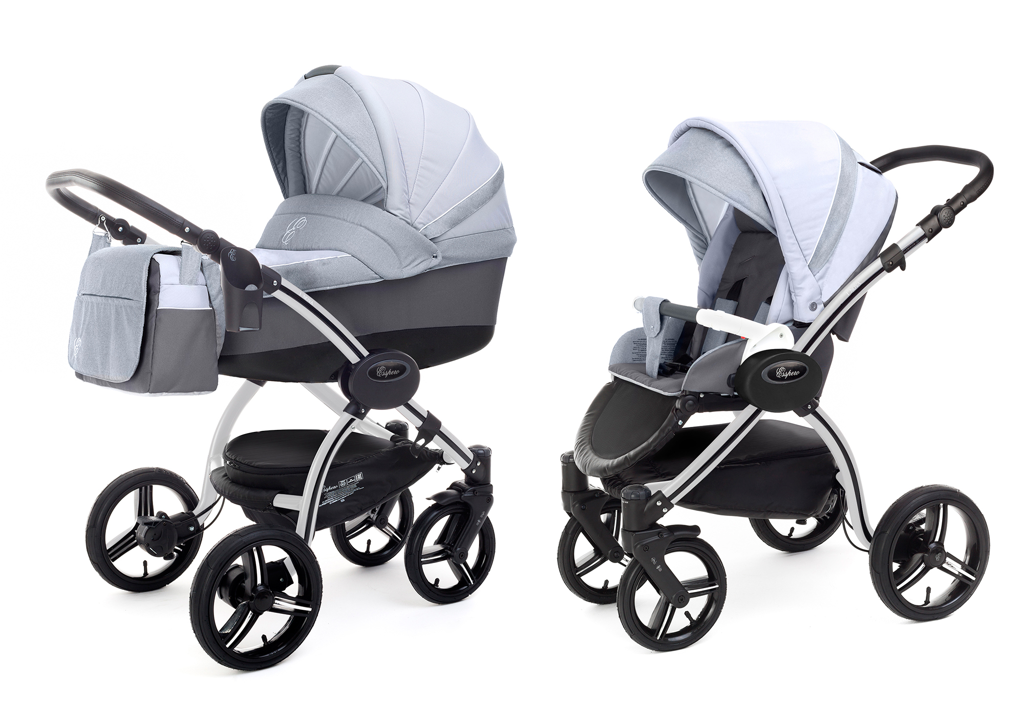 Коляска 2 в 1 Esspero Grand I-Nova (шасси Grey) Grey Stone