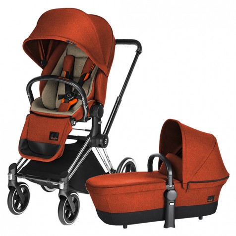 Коляска 2 в 1 Cybex Priam (шасси All Terrain Matt Black) Autumn Gold