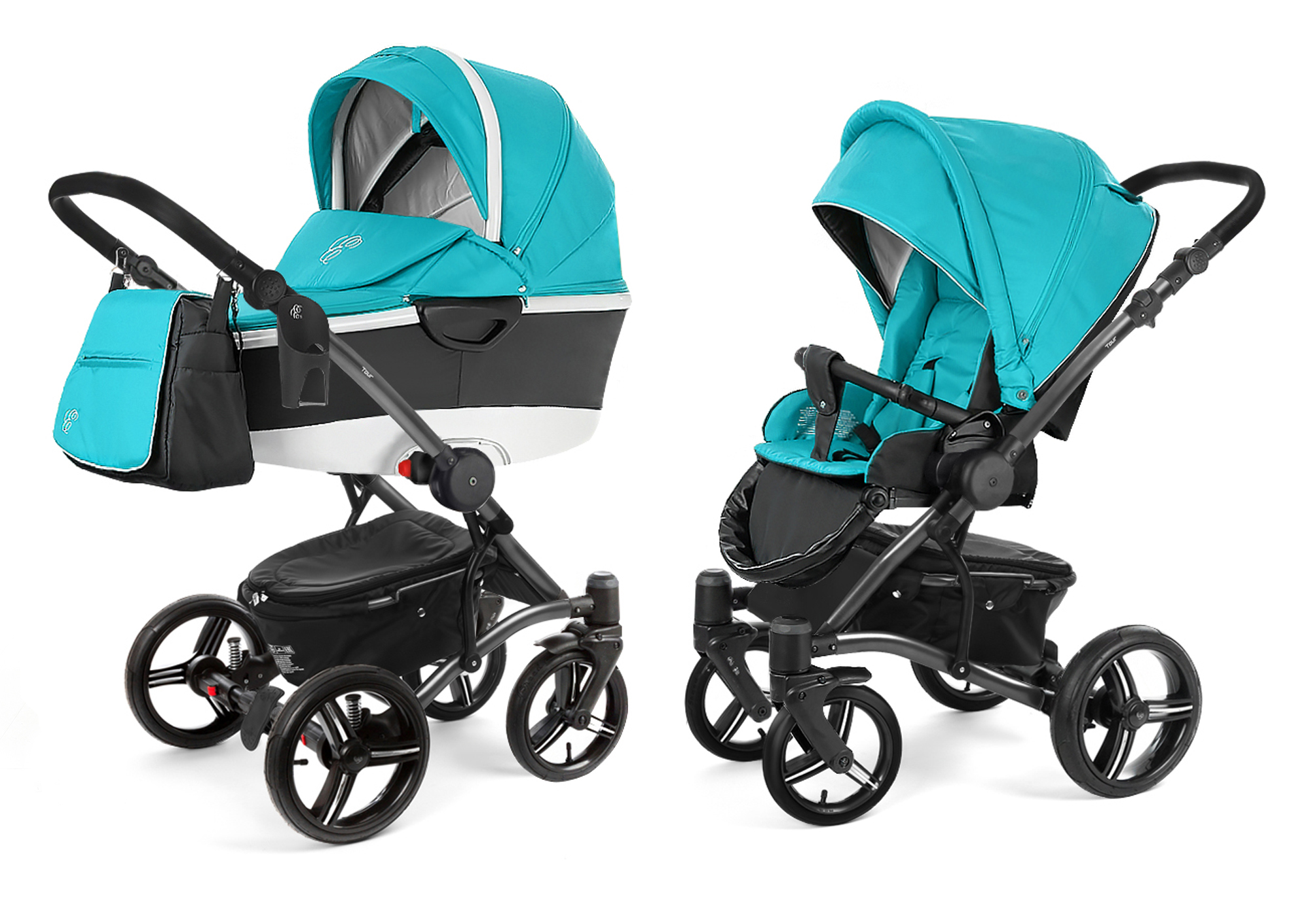 Коляска 2 в 1 Esspero Tour Alu (шасси Graphite) Aqua
