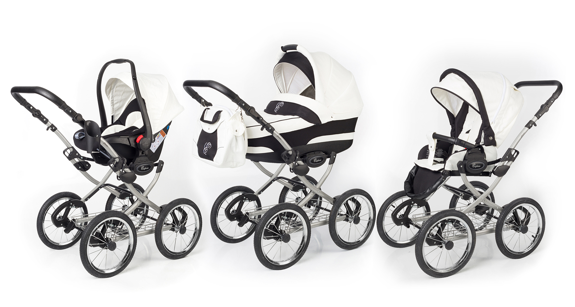 Коляска 3 в 1 Esspero Classic (шасси Grey) White
