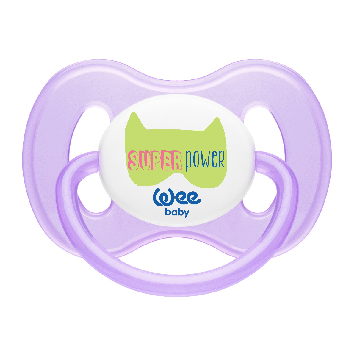 Ортодонтическая соска-пустышка WeeBaby BUTTERFLY, с рождения фиолетовый