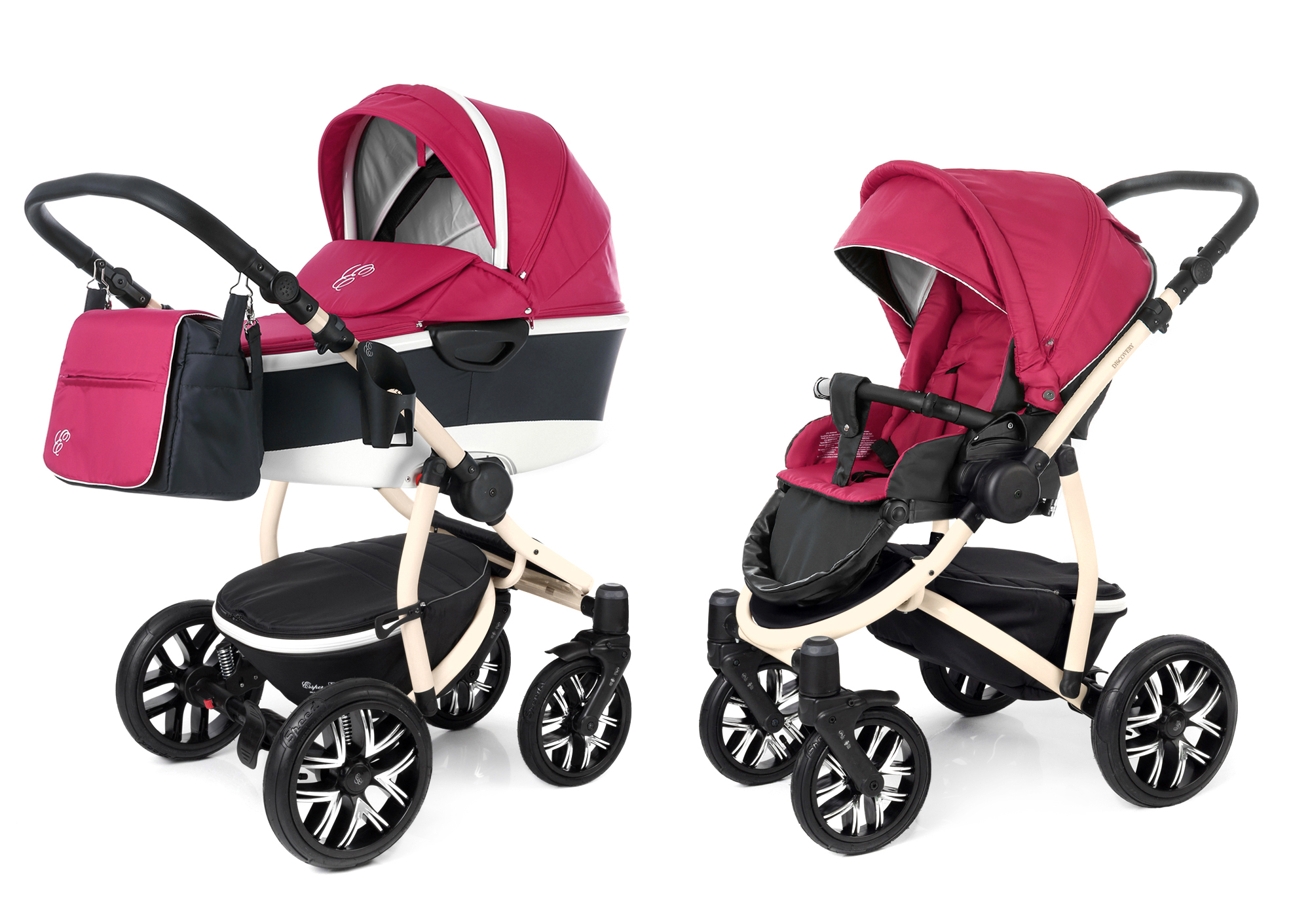 Коляска 2 в 1 Esspero Discovery Alu (шасси Beige) Camellia