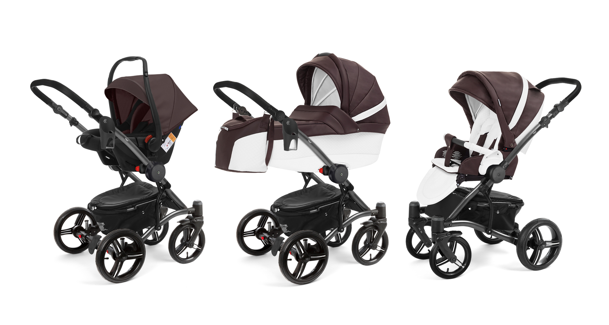 Коляска 3 в 1 Esspero Grand Tour (шасси Graphite) Nappa Brown
