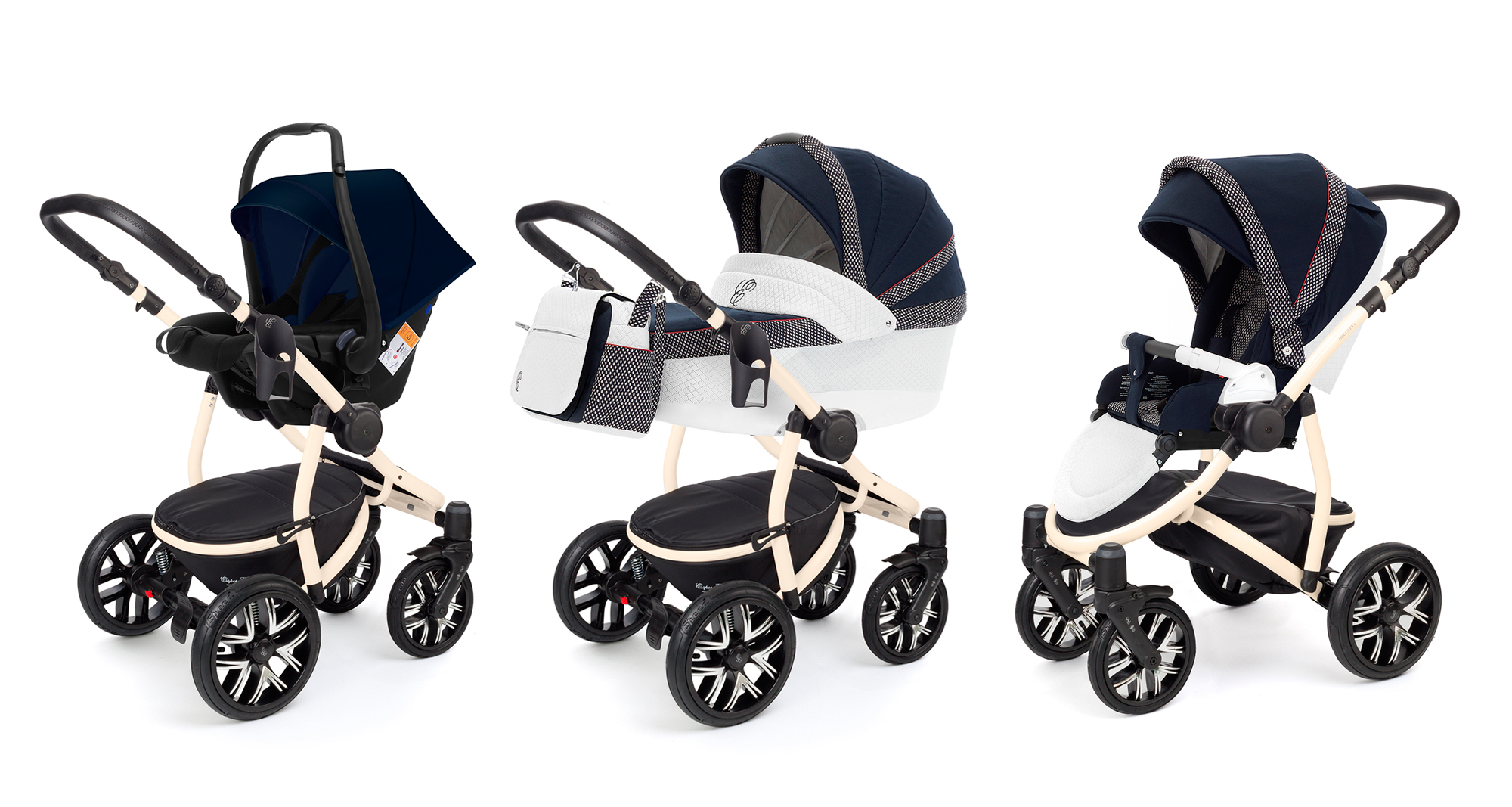 Коляска 3 в 1 Esspero Grand Discovery (шасси Beige) Royal Deep Ocean