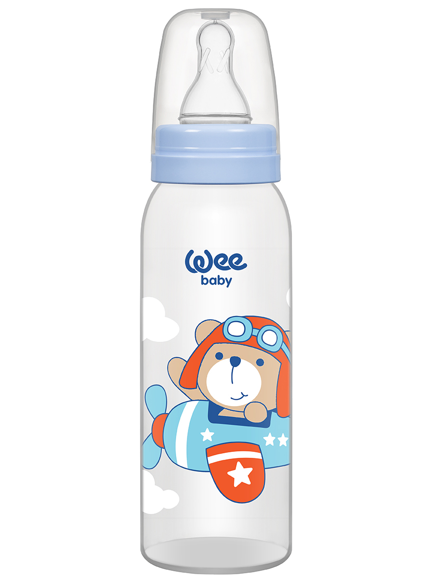 Бутылочка для кормления с силиконовой соской р-р 1, арт. 852 WeeBaby Classic, 250 мл Самолет
