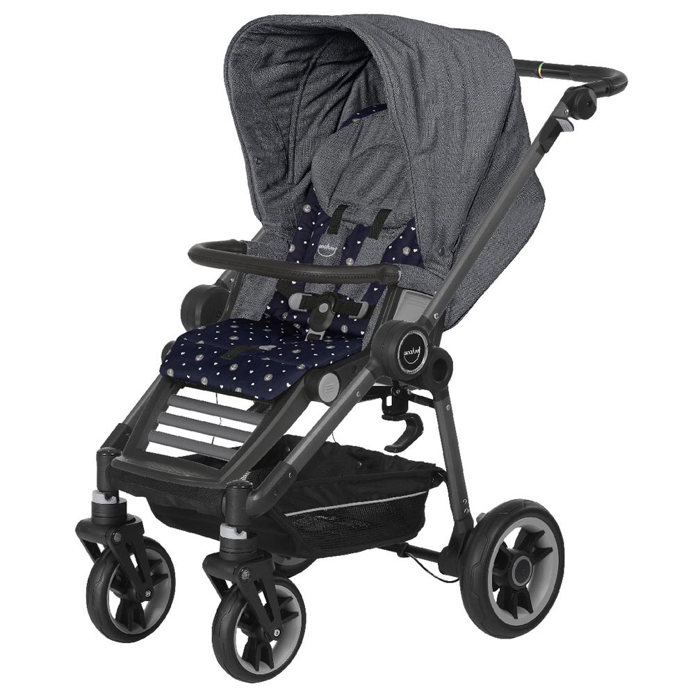 Прогулочная коляска Teutonia Bliss (шасси Graphite) 6040-6175 Marble-Little Sailor