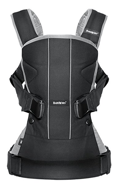 Рюкзак-Кенгуру BabyBjorn One Cotton Mix Черный с серым