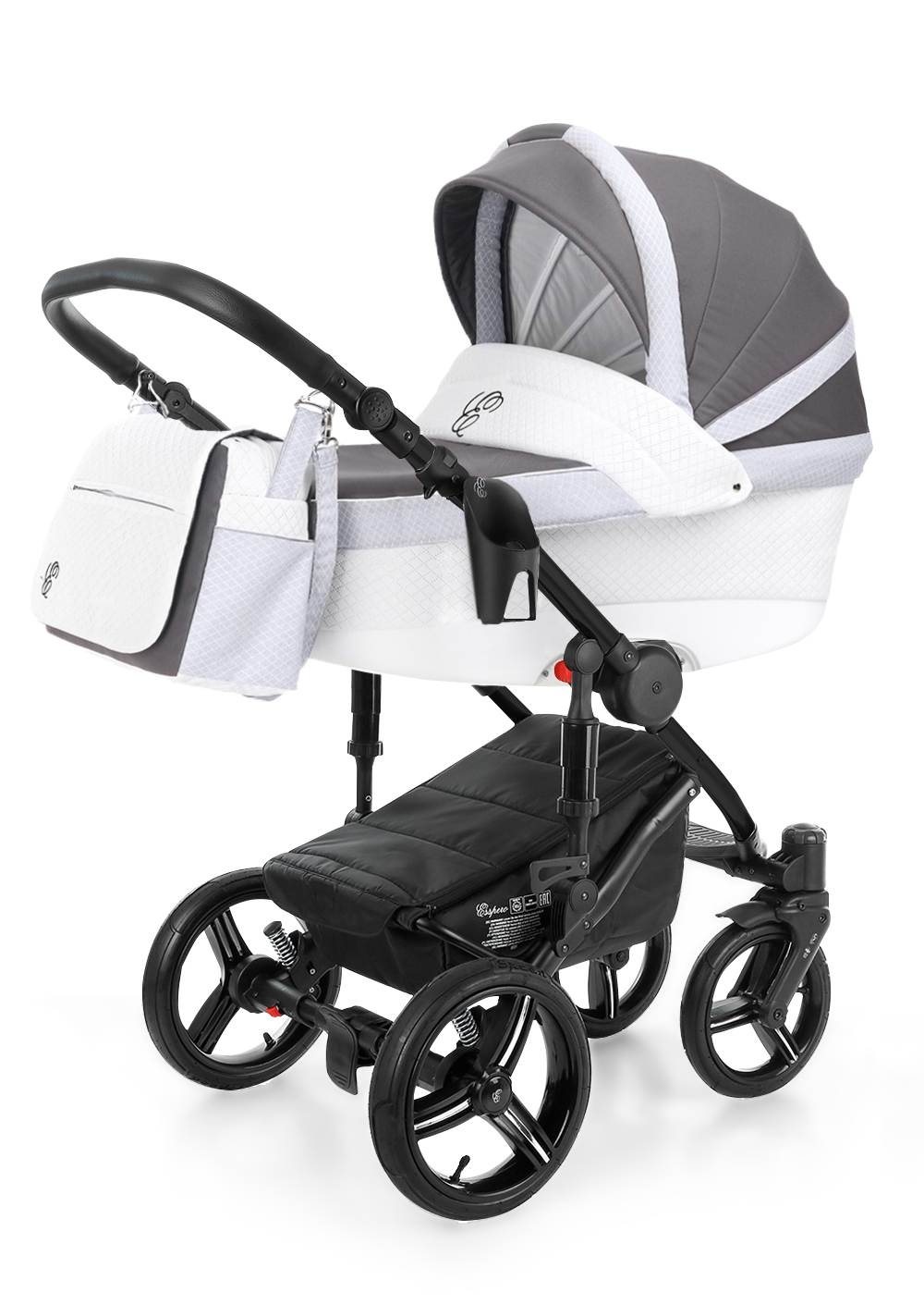 Коляска для новорожденных Esspero Grand Magic (шасси Black) Royal Light Grey