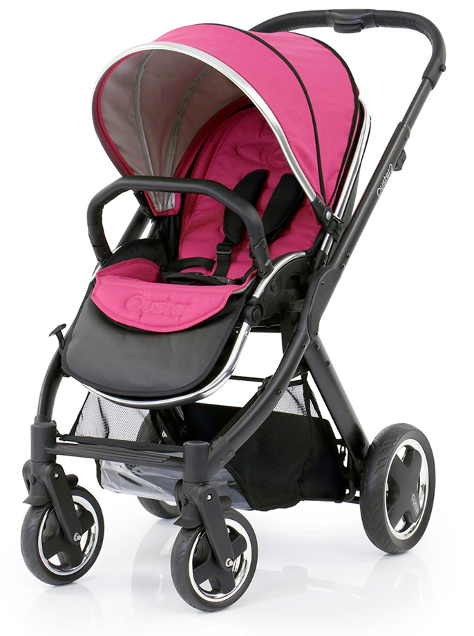 Прогулочная коляска Oyster 2 + Colour Pack (шасси Black) Wow Pink