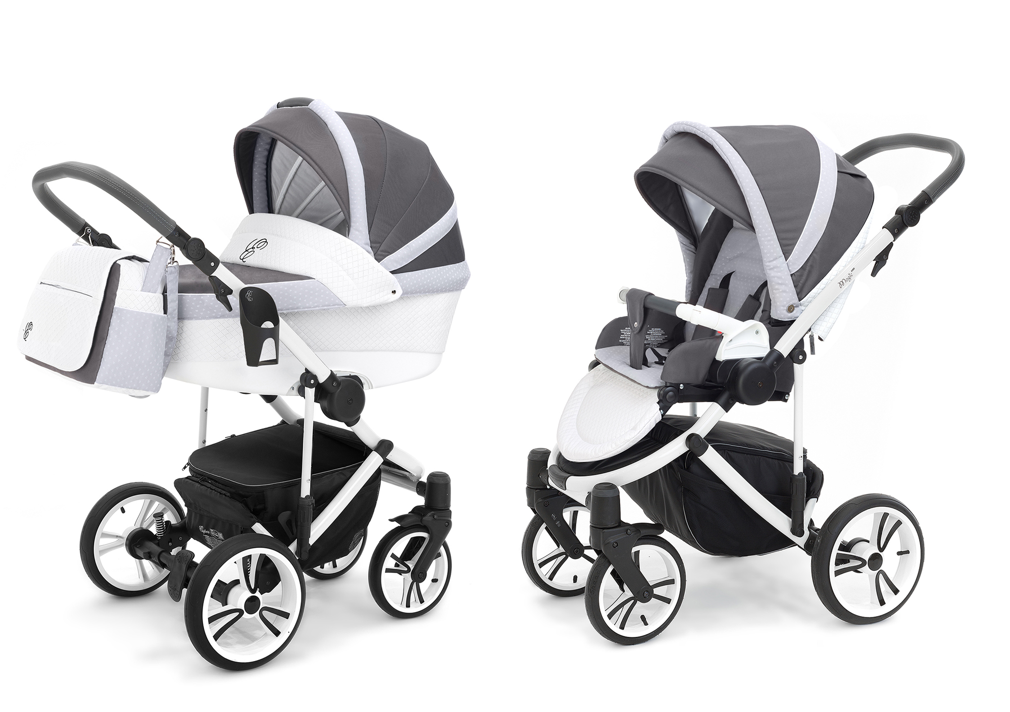 Коляска 2 в 1 Esspero Grand Magic Pro (шасси White) Royal Silver