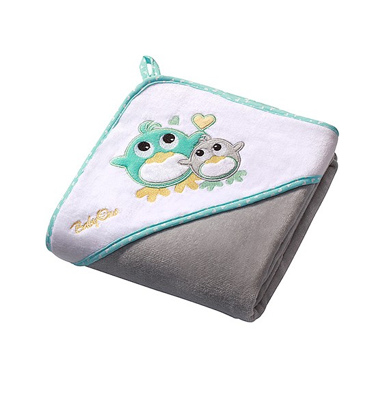 Полотенце велюровое BabyOno (76*76 см) Серый