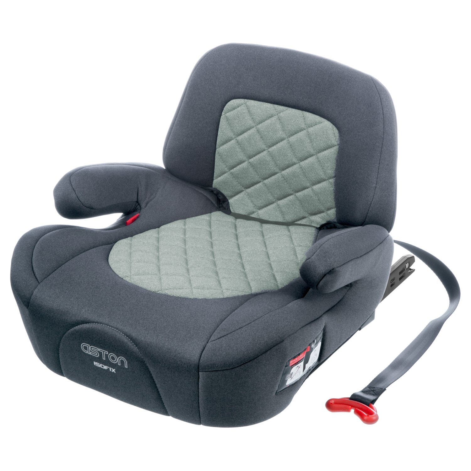 Автокресло-бустер Best Baby ASTON ISOFIX, группа 3 серый-зеленый