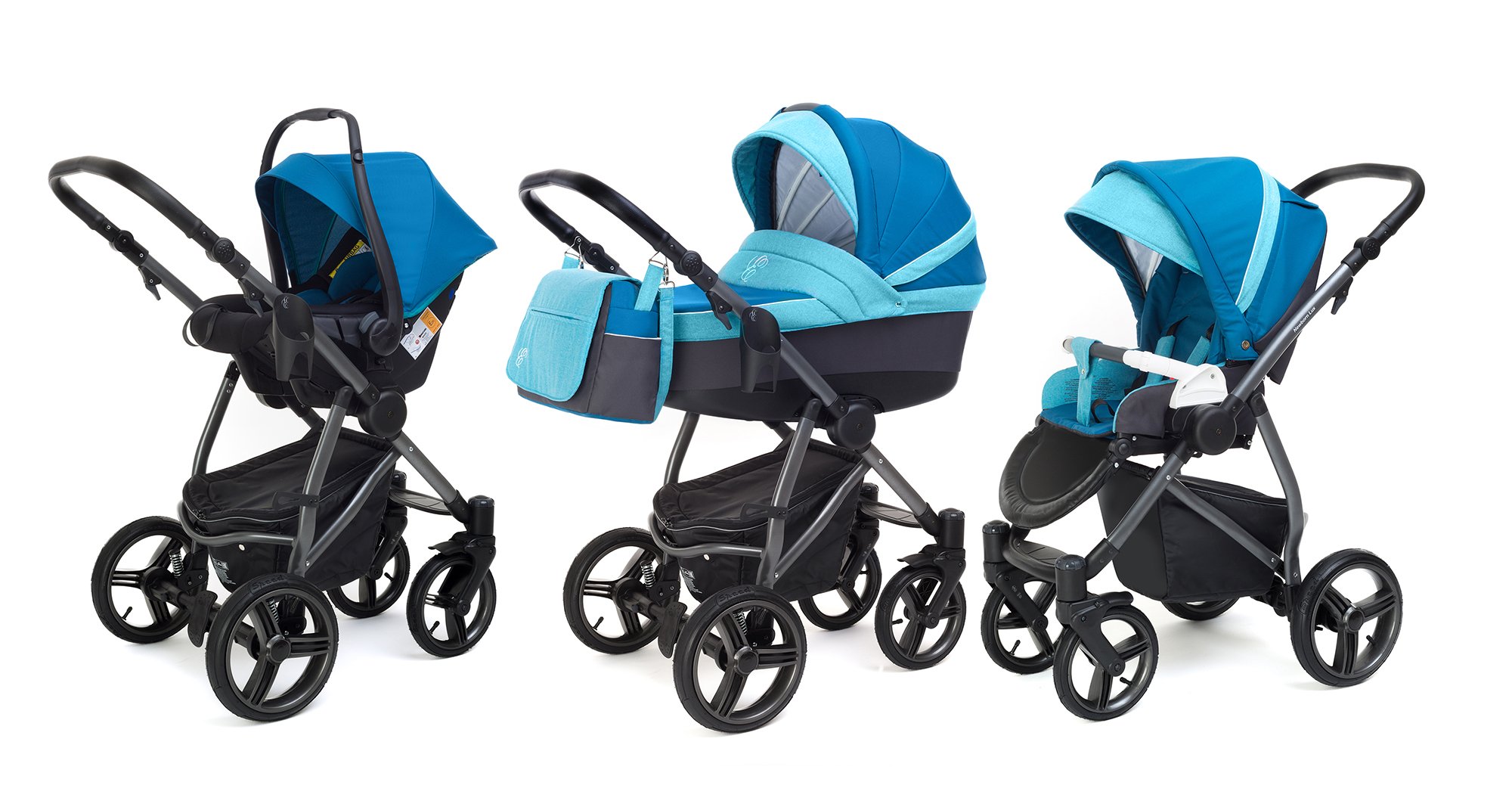 Коляска 3 в 1 Esspero Grand Newborn Lux (шасси Graphite) Breeze
