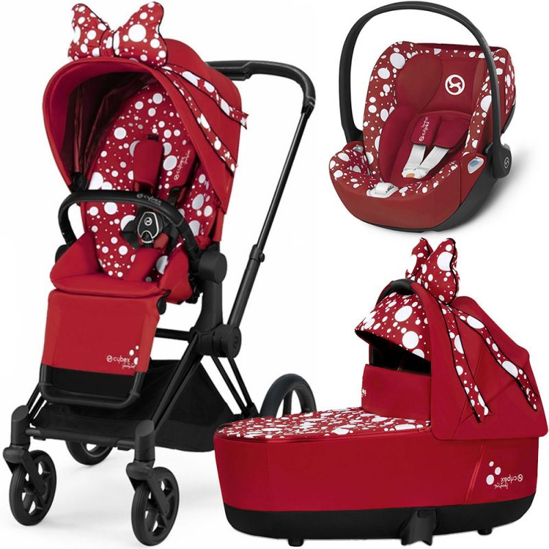 Коляска 3 в 1 Cybex Priam III Jeremy Scott Petticoat (Cloud Z) Matt Black