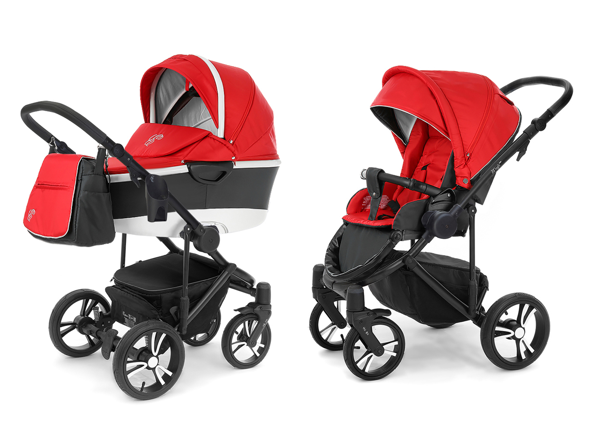 Коляска 2 в 1 Esspero Magic Pro Alu (шасси Black) Red