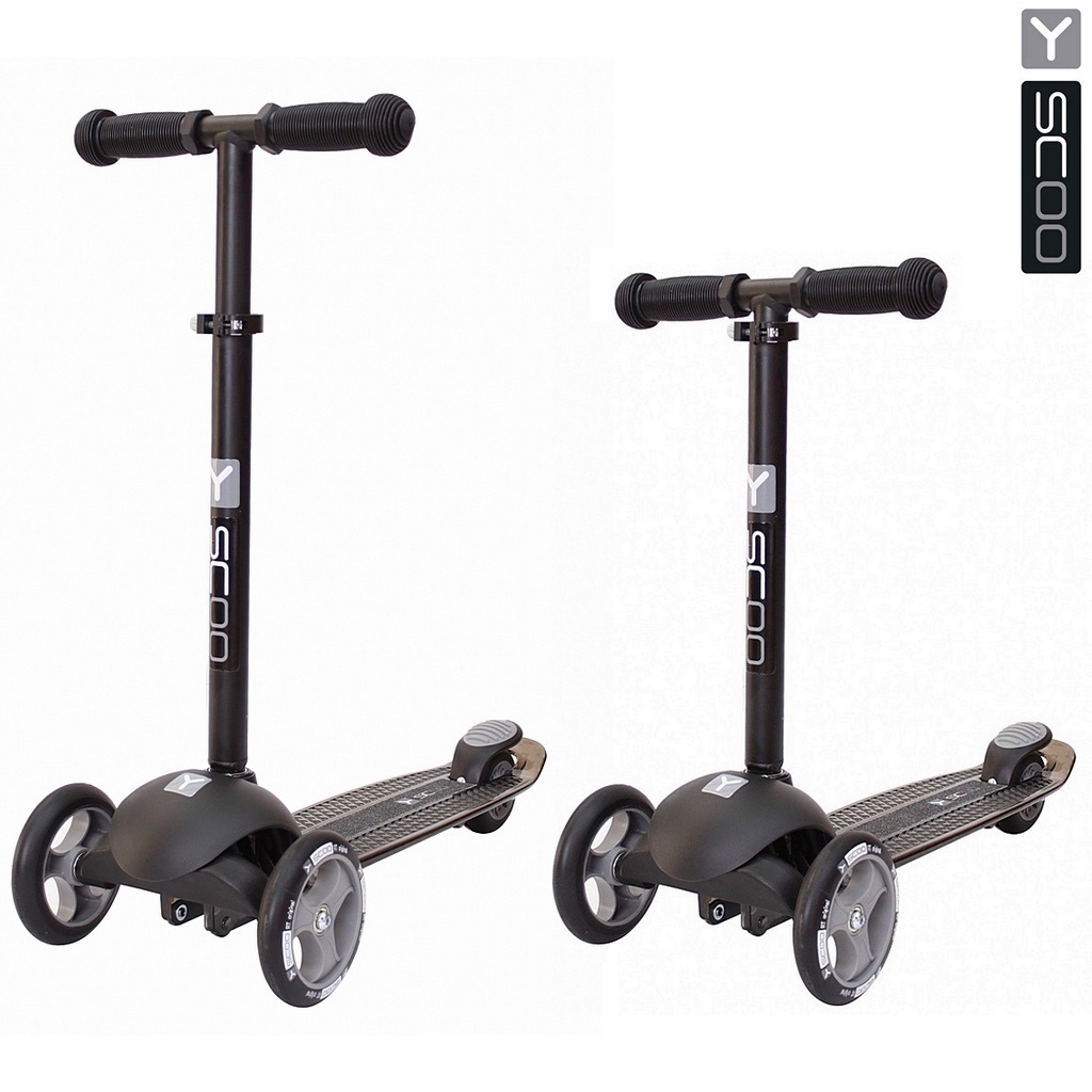 Самокат трехколесный Y-SCOO RT TRIO DIAMOND 120 black