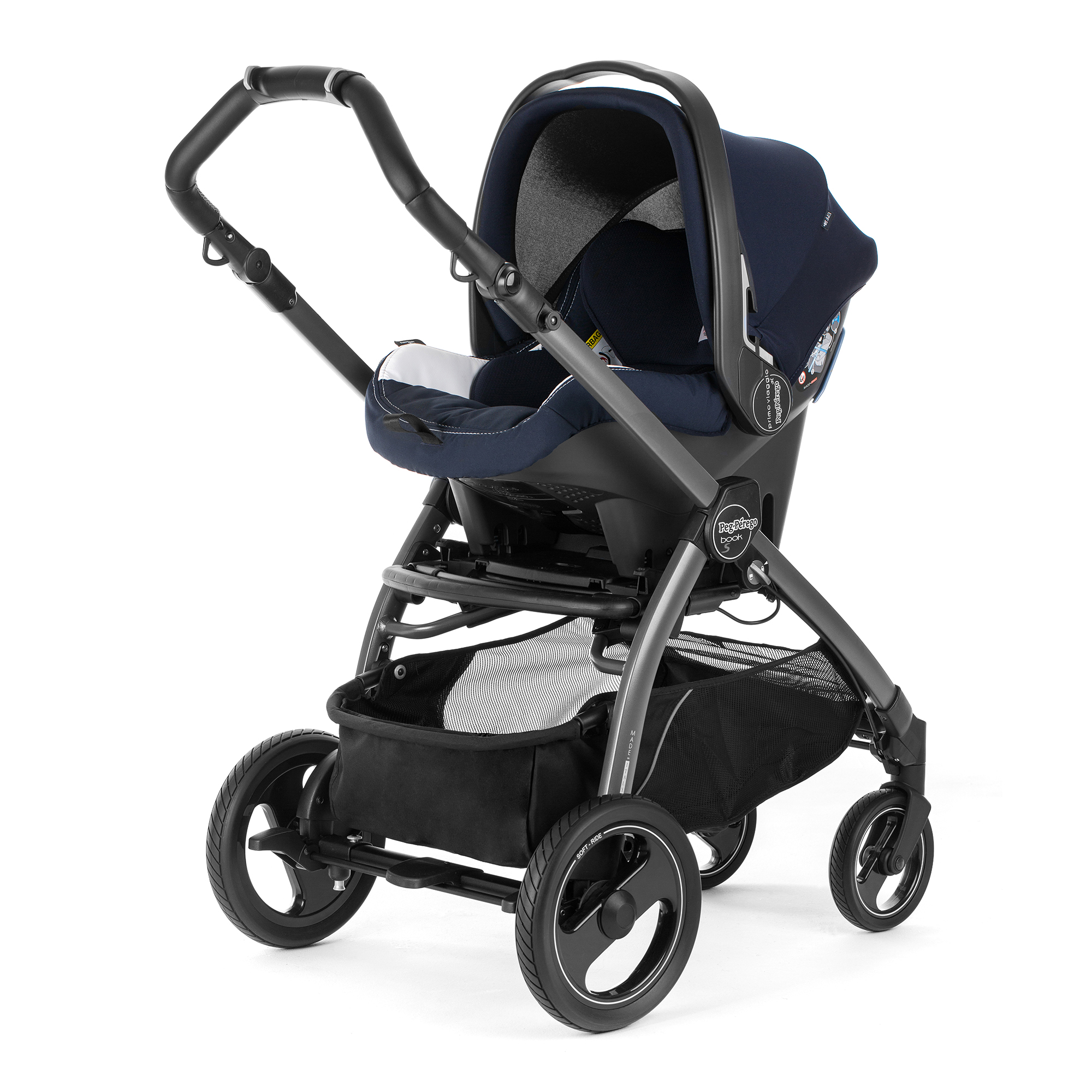 Автокресло Peg Perego Primo Viaggio SL на шасси Book S (шасси White/Black) Luna