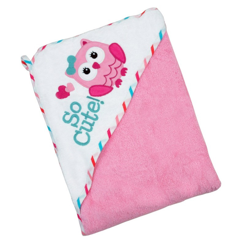 Полотенце Baby Mix (100*100см) Совенок (розовое)